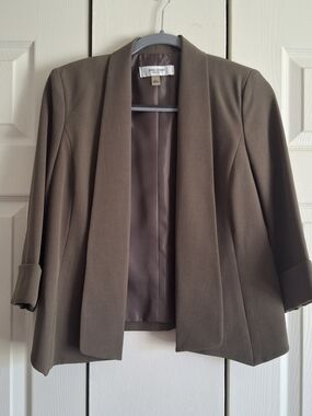 Jones Studio Separates Women's 4 Dk Olive Green Business Suit Jacket Blazer